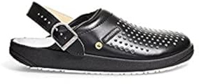 Abeba Clog 9252 - Rubber Glattleder schwarz