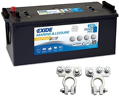 Exide Equipment Gel Batterie ES 2400 12V 210Ah G210 inkl. Polklemmen Boot Solar Wohnmobil