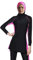 Yeesam Muslimische Bademode für Damen, Burkini, zurückhaltend, islamisch, mit Kopftuch Gr. XXXX-Large, rose