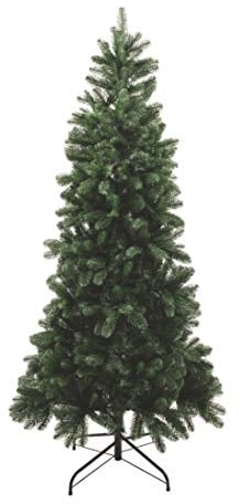 Best Artificial Slim Premium 6ft / 180cm Real Feel Hinged Christmas Tree with 900 FULL PE Tips for Indoor Xmas