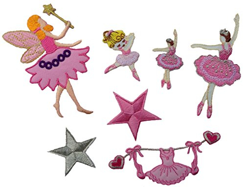 i-Patch - Patches - 0031 - Stickerei - Applikation - Aufnäher - Ballerinas - Elfen - Feen - Ballett - Aufnäher Patches - Aufbügler - Patches zum Aufbügeln - Applikation zum aufbügeln - iron-on