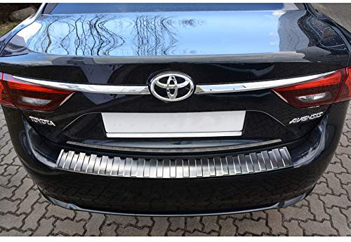 Avisa Edelstahl Heckstoßstangenschutz passgenau | kompatibel mit VW Transporter T5 2003-2015 (all) & T6 2015- / FL 2019- (mit Hecktüren) - Schwarz