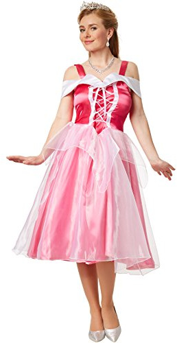 dressforfun Kostüm Prinzessin Aurora | Abendkleid zum Schnüren mit eingenähtem Tüll-Unterrock