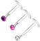KJM FASHION 3 STK Durchsichtig Bioflex Push In Labret 1,2mm 16 Gauge 6mm 1/4 2mm Kristallkugel Marilyn Monroe Spider Bite Ohrringe Piercing Schmuck 0500