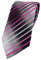 TigerTie Designer Krawatte in rosa magenta pink weiss silbergrau schwarz gestreift