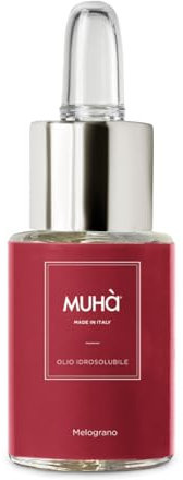 MUHA' | Olio Essenziale, Idrosolubile per Lampada ad Ultrasuoni, Fragranza Melograno, Formato da 15 ml