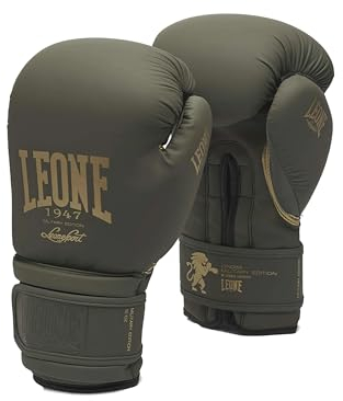 LEONE 1947, Guantes De Boxeo Edición Militar, Unisex Adulto, Verde, 10 OZM, GN059G