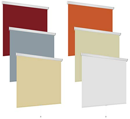 Thermorollo Verdunkelungsrollo Springrollo Rollo | 60-240 cm breit | Wandmontage, Deckenmontage | lichtundurchlässig, Thermo Beschichtung | Bedienung Mittelzug | Größe 240 x 175 cm, Farbe Sand