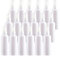 TIANZD 24 Pieces Empty 100 ml White PET Plastic Fine Mist Pump Spray Bottles with Clear Top Portable Sprayer for Perfume Water Cosmetic Travel Containers Refillable, 2x Funnel
