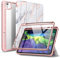 SURITCH Hülle für iPad Air 5 Generation 2022/iPad Air 4 Generation 2020 10,9 Zoll Schutzhülle Stoßfest Front und Rückenschutz mit Stifthalter und Auto Schlafen/Wachen Leder Ständer (Marmor Gold)