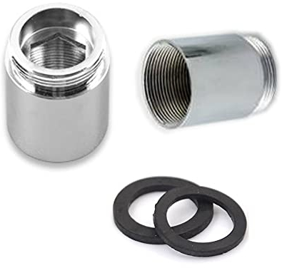 HATOOLHA® Wasserhahn-Adapter aus Messing, 22 mm NPT männlich auf männlich, 2 Stück, Wasserhahnbelüfteranschluss für Spültischarmatur, Wasserreiniger-Adapter (F22 - M22)