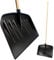 Snow Shovel Heavy Duty – 44cm Wide Snow Shovel Plastic Head, 120cm Long Wooden Handled Snow Pusher, Multipurpose Plastic Scooper, and Garden Debris, Clear