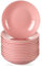 LOVECASA, Série Sweet, Assiette Creuse à Soupe en Porcelaine, 12 Pièces, 21 cm, 550 ML, Assiette Couleur Pure
