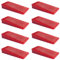Oksdown 8 Stück Rot Gummi Türstopper Höhenverstellbar kratzfester Rutschfester Türkeil für Balkontür, Arbeitszimmer, Kinderzimmer, Badezimmer
