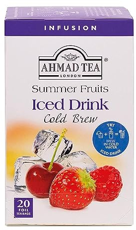 Ahmad Tea Summer Fruits Cold Brew | Infusion Tea - 20 Teabag Sachets