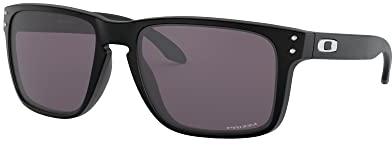 Oakley OO9417 Holbrook XL Sonnenbrille + Vision Group Zubehör Bundle, Mattschwarz/Prizm Grey (941722)