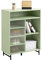SoBuy FSB61-GR Sideboard mit Schiebetür aus Glas Kommode Schrank Beistellschrank Aufbewahrungsschrank Grün BHT ca.: 70x90x34cm