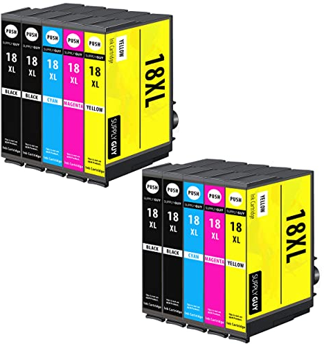 Supply Guy 10 Druckerpatronen kompatibel mit Epson 18XL für Expression Home XP205 XP215 XP225 XP302 XP305 XP312 XP315 XP322 XP325 XP402 XP405 XP412 XP415 XP422 XP425
