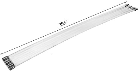 Reinigungsbürste für Schornsteinfeger, 100 cm, 3 x Stabpeitsche, Dachrinne, Flexibler Stab für Bohrer, Kamin, Abwasserrohr, Holzbrenner, Ofen