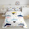 Kawaii-Bettwäsche-Set mit 2 Kissenbezügen, Mond-Sterne, Wolken-Bettwäsche-Set, volle Größe, für Kinder, Mädchen, Jungen, Kinder, rosa Liebe, Herz, Steppdecke, Cartoon-Regenbogen, Daunen, weich,