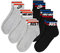 Nike 6 Paar Everyday Essential Ankle Sneakersocken Socken Quarter Unisex DX5080, Farbe:1x grau / 1x schwarz, Socken Neu:34-38