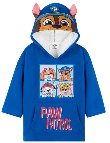 Paw Patrol Hoodie Decke Jungen Übergröße Kuscheldecke mit Ärmeln, Warm Fleece Kapuzenpullover Tragbare Decken Hoodie