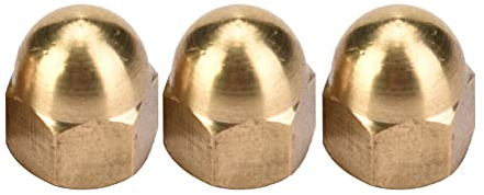 Kit D'écrous Borgnes en Laiton Dôme écrous Borgnes en Laiton, Capuchon de Tête D'outil de Calfeutrage en Silicone écrous Hexagonaux Ensemble Attaches de Véhicule (M6 (20PCS))