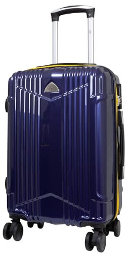 Trendyshop365 Handgepäck klein Hartschale Daytona 58cm 38 Liter 4 Rollen Zahlenschloss Blau