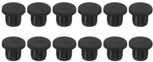 sourcing map Silicone Rubber Hole Plug 10mm Diameter Soft Flexible Stopper for 9-10mm Hole Black 12 Pieces