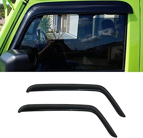 SUKORI Auto Seitenfenster Windabweiser für Jeep Wrangler JK 2007-2017 2door,Seitenscheiben Windabweiser Regen Abweisend Regenschutz Zubehör
