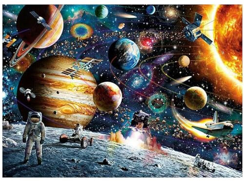 Boloshine Puzzle 1000 Teile, Weltraumreisender, Geschicklichkeitsspiel für die ganze Familie, Herausforderndes Puzzle für Erwachsene und Kinder ab 14 Jahren