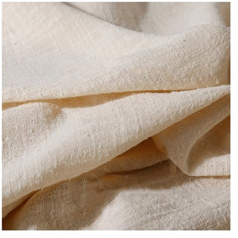 Leinenstoff Meterware Naturell 100% Leinen Sommer dünner weich leinentuch vorgewaschenes Patchwork Stoff leinen einfarbig Baumwolle-Leinen Stoffe für Nähen Stickereien Kleidung Breite:130cm