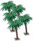 LONESTAR Bricks Klemmbausteine | City Bausatz BÄUME 5X Palme Green | Marktführer kompatibel | DIY