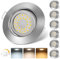 cloksh LED Einbaustrahler 230V Dimmbar LED Spots 6W IP44 Bad Einbauleuchten Schwenkbar Deckenspots,Warmweiß 3000K Neutralweiß 4000K Kaltweiß 6000K Einbauspots für Badezimmer Küche Wohnzimmer