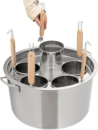 WPJBDS Pasta Pot 5 Holes Stainless Steel Pasta Pot With Strainer Lid, Spaghetti Pot With Strainer Insert 37L Commercial Pasta Cooking Pot Stock Pot For Cafeterias Canteens Restaurants