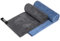 ZYXBBD Fitness Handtuch I 2er Sporthandtuch Fitnessstudio 100 x 50 cm - Rutschfestes Gymnastikhandtuch mit Fixierungen und Reißverschlusstasche I Mikrofaser Handtuch (Grau+Indigo)
