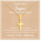 Kreuz Kette Geschenke für Sohn Tochter Halskette - Kinder Kreuzanhänger aus Edelstahl Silber Gold Kreuzkette Geschenke für Teenager Weihnachten Geburtstagsgeschenk für Jungen Mädchen (Jungen-Gold)