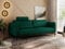 MKS MEBLE 3 Sitzer Sofa mit Schlaffunktion Schlafsofa mit Metallgestell Couch mit Schlaffunktion Bettsofa mit Großer Liegefläche von 200 L × 140 B - Grün Velvet - Salento