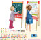 Kindertafel aus Holz mit Papierrolle Doppelseitige Whiteboard und Tafel Kinder Staffelei mit Zahlen und Anderem Zubehör für Kinder und Kleinkinder