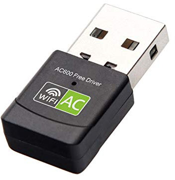 wifi 5 senza driver, adattatore USB da 600 Mbps di rete wireless Dual Band 2,4/5 GHz con chiavetta WiFi, mini ricevitore WiFi per PC/laptop/desktop, supporta Windows 11/10/8.1/8/7