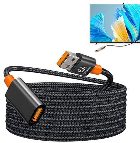 USB 3.0 Adapter Cable - Extension Line, Quick Cord | Durable High Speed Wire Flexible Connector with Drive Mouse Use for