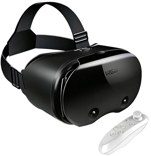 3D VR Headset, Virtual Reality 3D VR Glasses, Anti-Blue Light Adjustable 3D Headset Helmets for iPhone or Android Compatible with 5.0” to 7.0” inch
