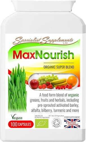 Specialist Supplements MaxNourish Organic 100 Capsules, (Pack of 1)