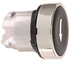 Schneider Electric Push button head, Harmony XB4, metal, flush, white, 22 mm, spring return, marked UP ARROW