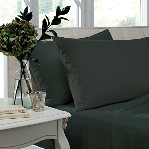 Catherine Lansfield Easy Iron Percale Standard Pillowcase Pair Black