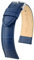 HIRSCH Unisex Uhrenarmband Alligator Style Modell Duke 22 mm Blau