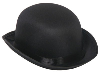 Melone Hut schwarz Bowler black Zubehör England Sir Gentleman Butler Kellner