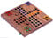 LOGOPLAY Ludo Talla L - Juego de Dados - Juego de Mesa - Juego Familiar de Madera con Tablero Plegable Marrón sin Bolsa de Tela