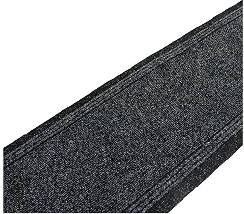 SrS Rugs® Sydney Long Carpet Runner - Heavy-Duty - Stain-Resistant - Absorbent - Non-Slip Rubber Backed - Strong - Industrial Grade - Tough Mat for Hall and Stairs (Black, Length: 8' (67 x 244 cm))