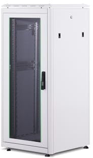 DIGITUS Netzwerkschrank - 19-Zoll Rack 26HE - 60x60 cm - Unique Serie - Traglast 800 kg - Nutztiefe 543 mm - Grau